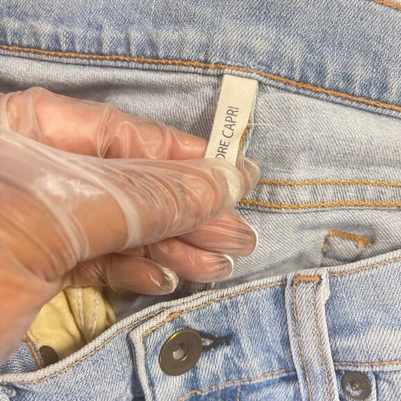 RAG & BONE Women's Light Wash Distressed Dre Capri Jeans Sz 26 - Picture 7 of 8